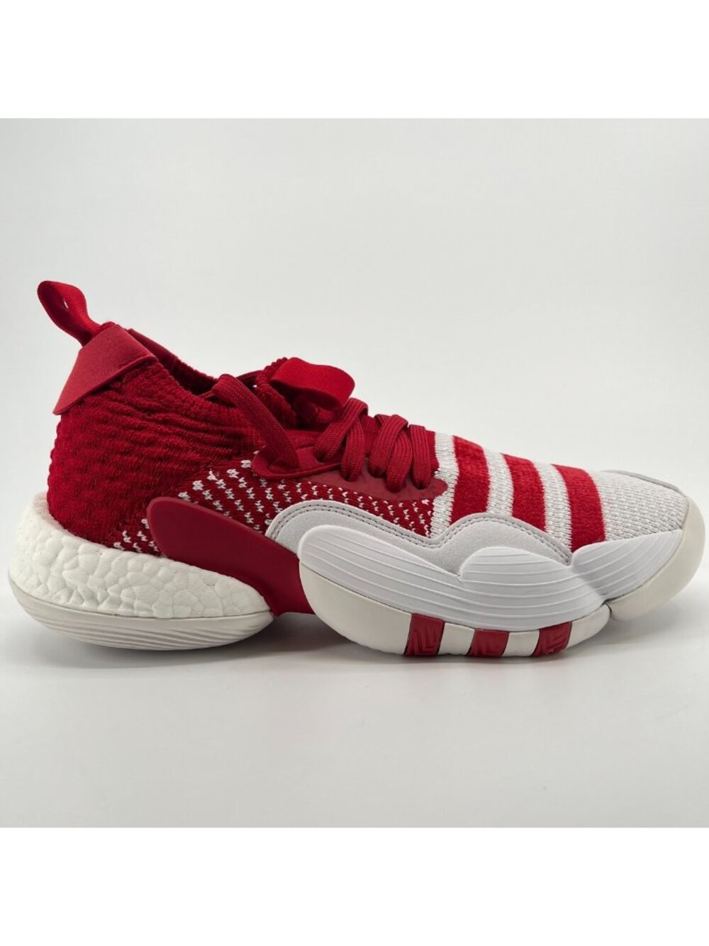 Adidas Trae Young 2 Mens Size 7 White Red Athletic Basketball Shoes Sneakers